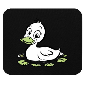 Discover Cute duck swimming in a swamp Mouse Pads