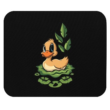 Discover cute duck swimming in a swamp Mouse Pads