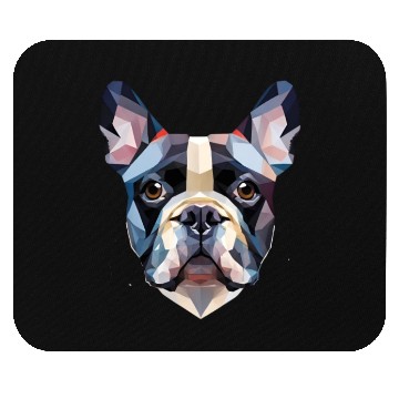 Discover French bulldog, polygon dog,polygon art Mouse Pads