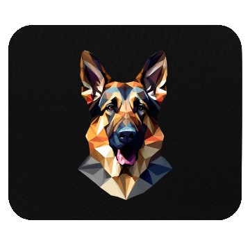 Discover German shepherd dog, German dog, polygon art Mouse Pads