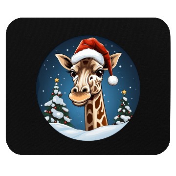 Discover Giraffe Christmas Mouse Pads