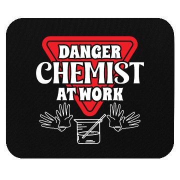 Discover Chemistry danger chemist at work science chemical Mouse Pads