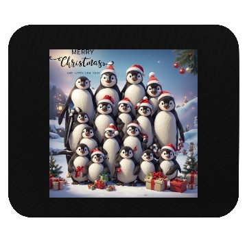 Discover Christmas penguins Mouse Pads