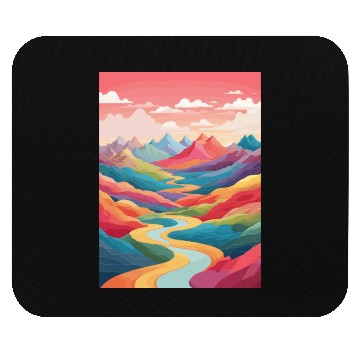 Discover A long winding path through the mountains Mouse Pads