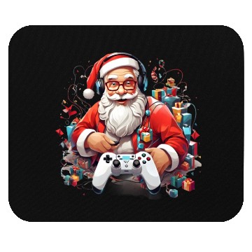 Discover Santa's Gaming Break Christmas Mouse Pads