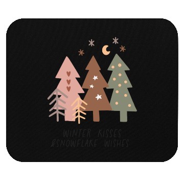 Discover Winter Kisses And Snowflake Wishes Mouse Pads