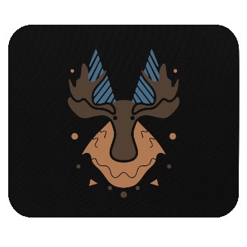 Discover Moose Mountains Design Boho Style Vector 3 Colors Mouse Pads