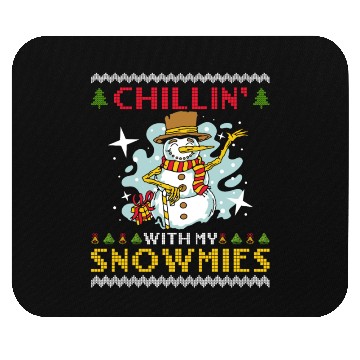 Discover Snowman Chillin' with my Snowmies Snow Lover Mouse Pads