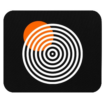 Discover homelon orange dot invert Mouse Pads