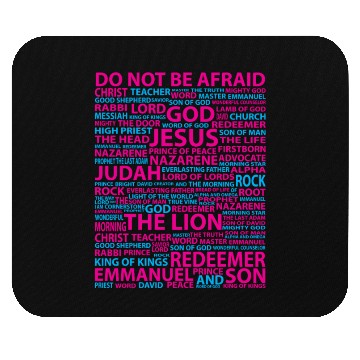 Discover Jesus: Heavenly Names Patchwork Mouse Pads