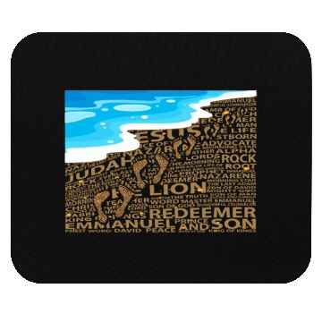 Discover Faithful Steps in Sand Jesus Mouse Pads
