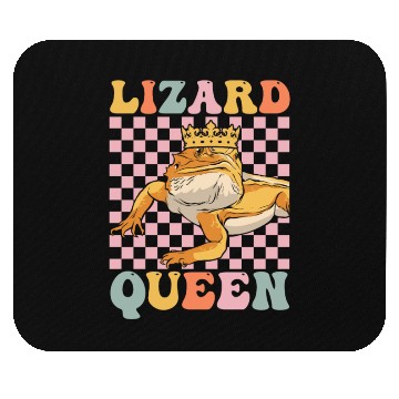 Discover Groovy Bearded Dragon Girl Lizard Lover Mouse Pads