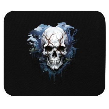 Discover Eternal Night: Haunting Skull Artwork Mouse Pads