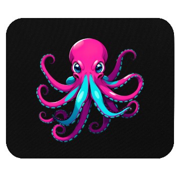 Discover A Cartoonish Octopus in a Playful Pose Mouse Pads