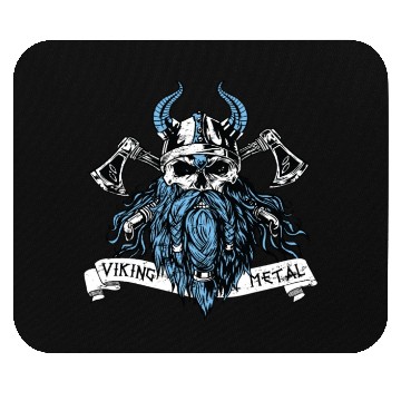 Discover Viking Metal Skull Beard Ax Music Mouse Pads