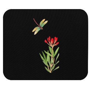 Discover dragonfly flying over a plant Mouse Pads