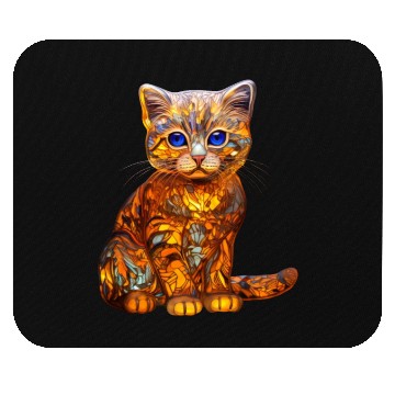 Discover Stained Glass Scottish Fold kitten Mouse Pads