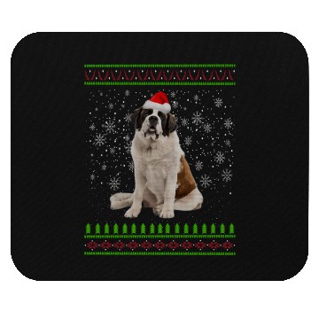 Discover Ugly Saint Bernard Dog Merry Mouse Pads