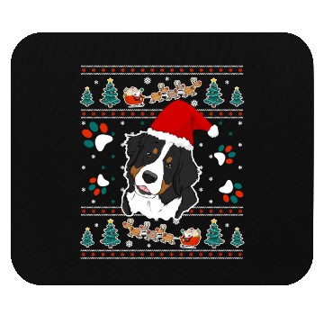 Discover Merry Woofmas Bernese Mountain Dog Mouse Pads