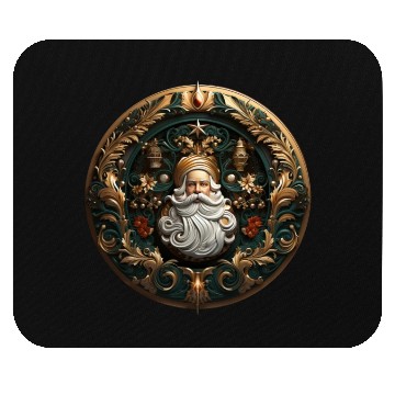Discover 3D christmas sticker circle symmetrical Mouse Pads