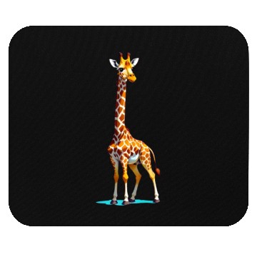 Discover A Cartoonish Giraffe in a Playful Pose Mouse Pads