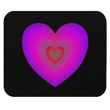 Discover Purple Heart Beating Mouse Pads