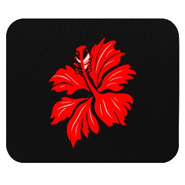 Discover Hibiscus Flower Vector Two Colors Mouse Pads