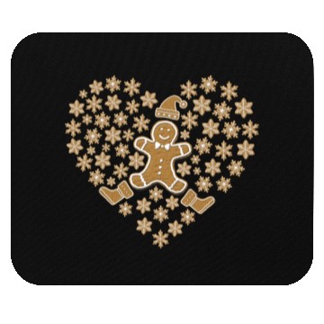 Discover Gingerbread Heart, Funny Ginger Bread Lover Mouse Pads