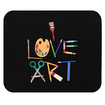Discover I Love Painting Teacher Drawing Mouse Pads