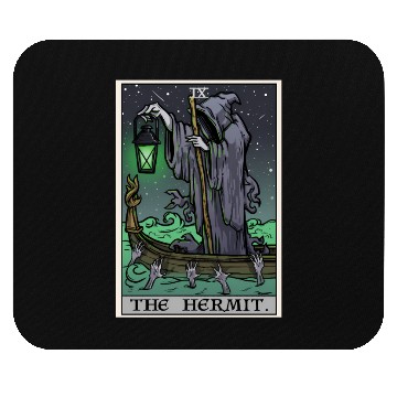 Discover The Hermit Tarot Card Gothic Halloween Grim Reaper Mouse Pads