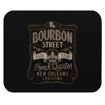 Discover Bourbon Street French Quer New Orleans Mouse Pads