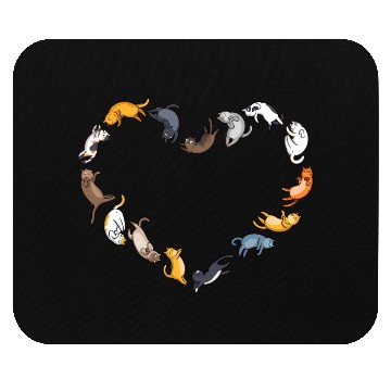Discover Cat lover s heart Mouse Pads