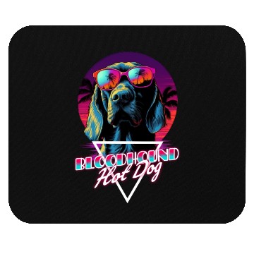 Discover Retro Wave Bloodhound Hot Dog Mouse Pads