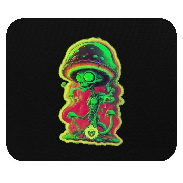 Discover Psychedelic mushroom alien Mouse Pads