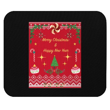 Discover Christmas tree ugly christmas sweater Mouse Pads