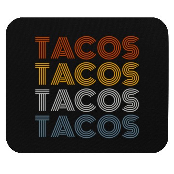 Discover Tacos Text Mouse Pads