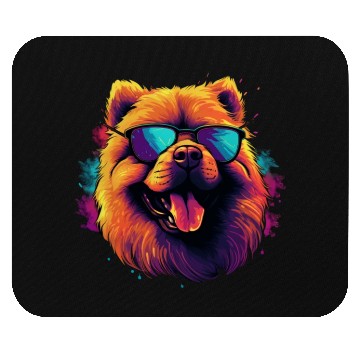 Discover Retro Wave Chow Chow Dog Mouse Pads