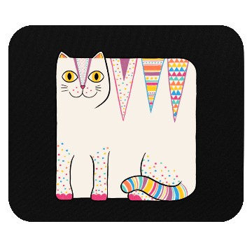 Discover White Loaf Cat Mouse Pads