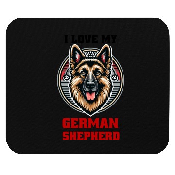 Discover i love my german shepherd Mouse Pads