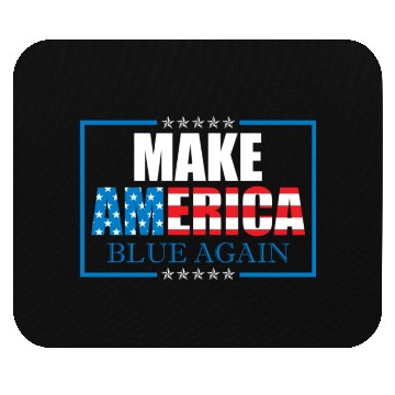 Discover Make America Blue Again Patriotic American Flag Mouse Pads