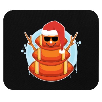 Discover Rugby Snowman American Football Snowing Mouse Pads