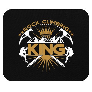 Discover Rock Climbing King Mouse Pads
