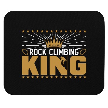 Discover Rock Climbing King Mouse Pads