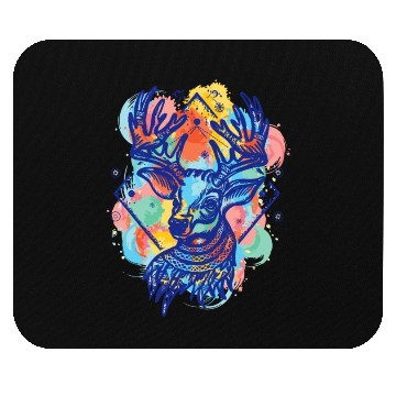 Discover Winter Wonderland: Deer Color Design Mouse Pads