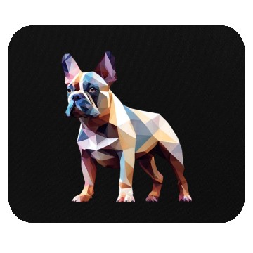 Discover French bulldog, polygon dog,polygon art Mouse Pads