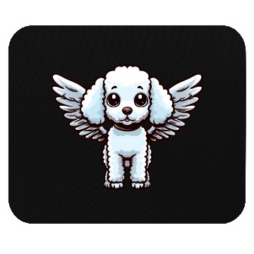 Discover Poodle Angel - Elegant Dog with Wings Mouse Pads