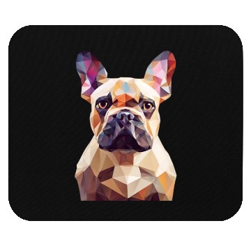 Discover French bulldog, polygon dog,polygon art Mouse Pads