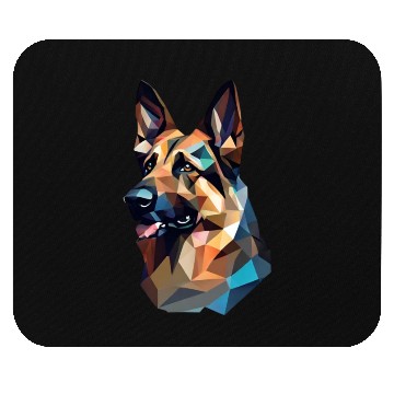 Discover German shepherd dog, German dog, polygon art Mouse Pads