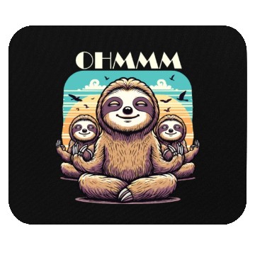 Discover Lazy Meditation Relaxation Sloth Chillers Mouse Pads