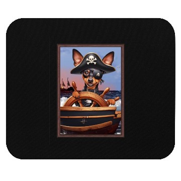 Discover Pirate Miniature Pinscher Mouse Pads